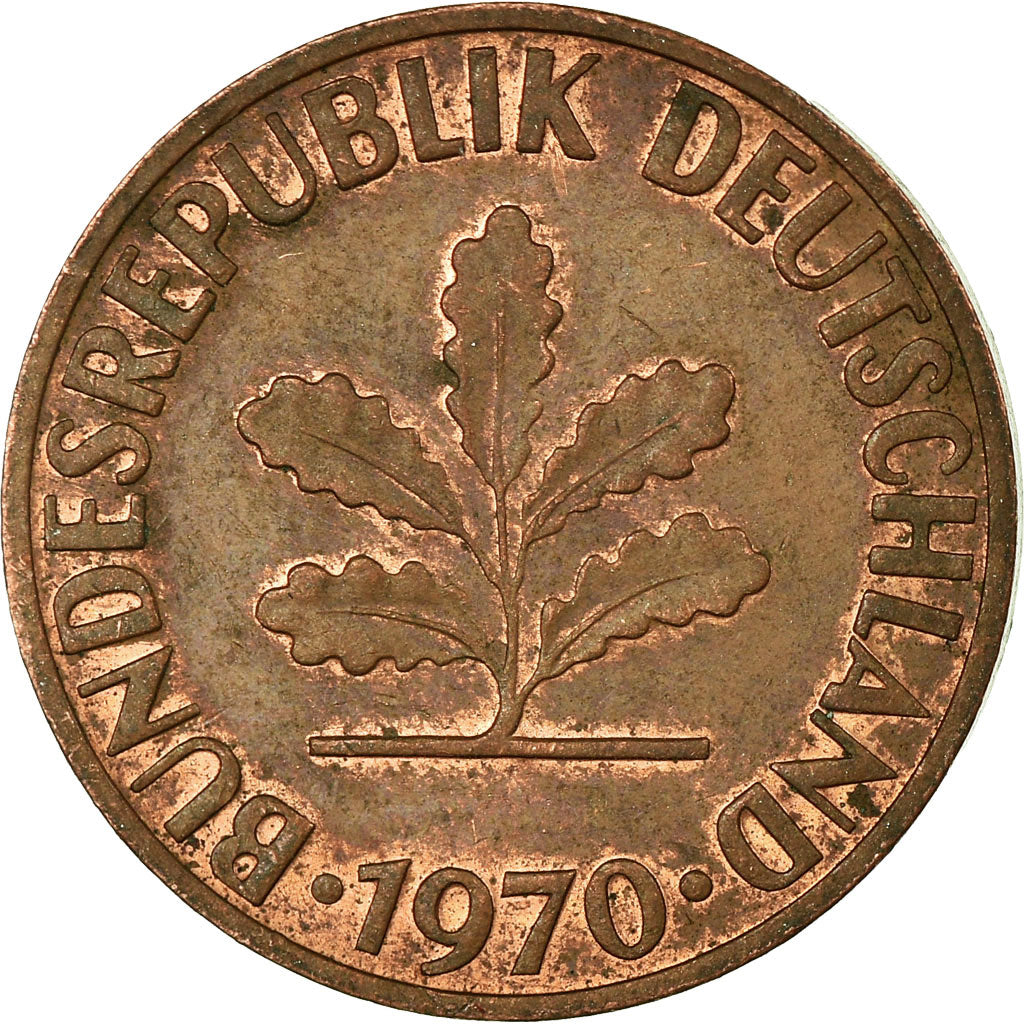 Moeda, ALEMANHA - REPÚBLICA FEDERAL, 2 Pfennig, 1970, Karlsruhe, EF(40-45)