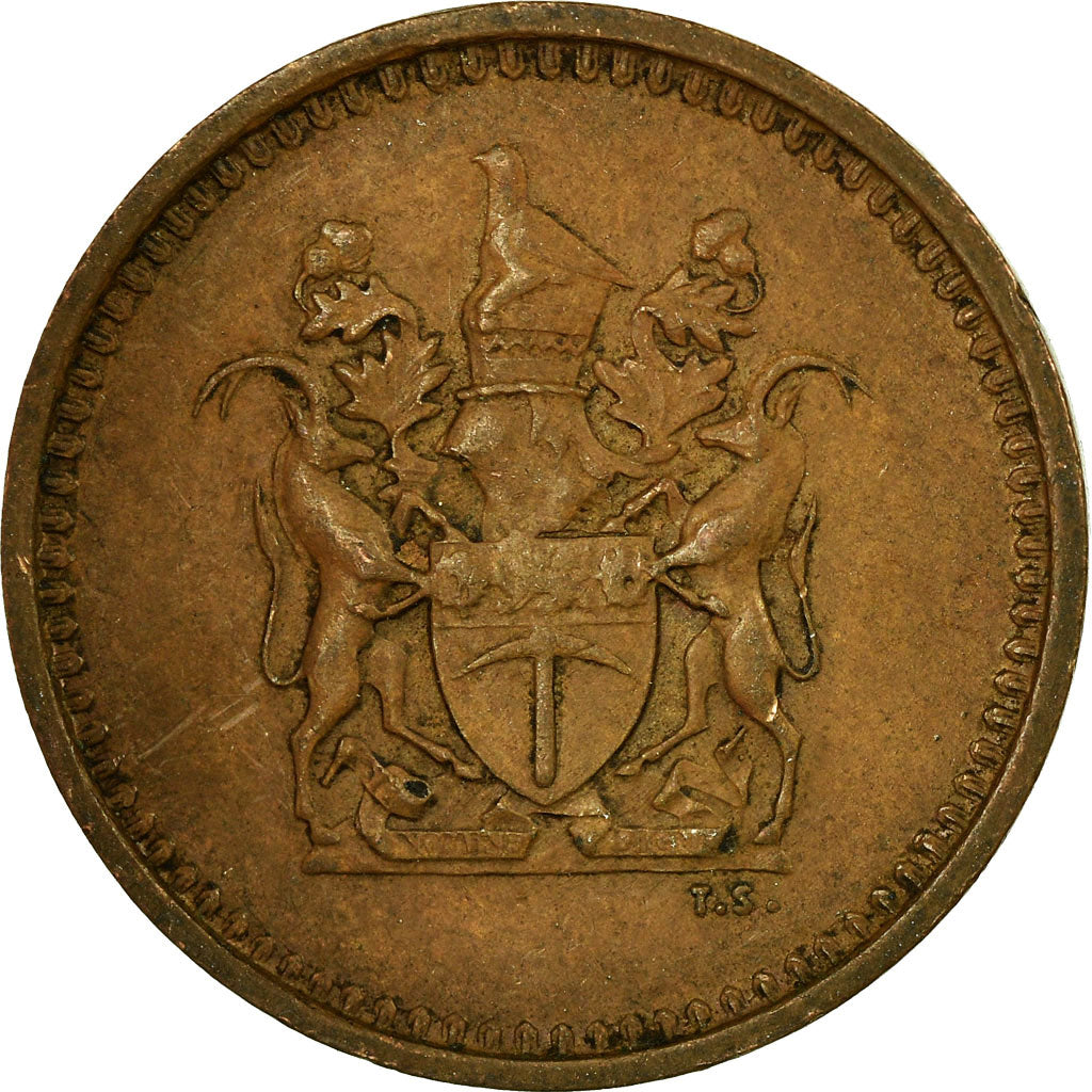 Coin, Rhodesia, Cent, 1976, VF(30-35), Bronze, KM:10