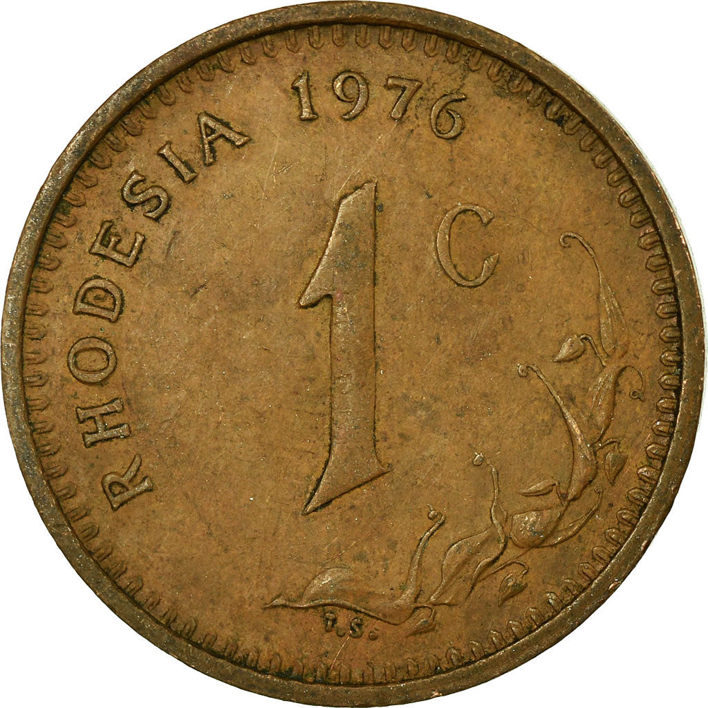 Coin, Rhodesia, Cent, 1976, VF(30-35), Bronze, KM:10