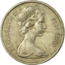Monnaie, Fiji, Elizabeth II, 5 Cents, 1981, TTB, Copper-nickel, KM:29