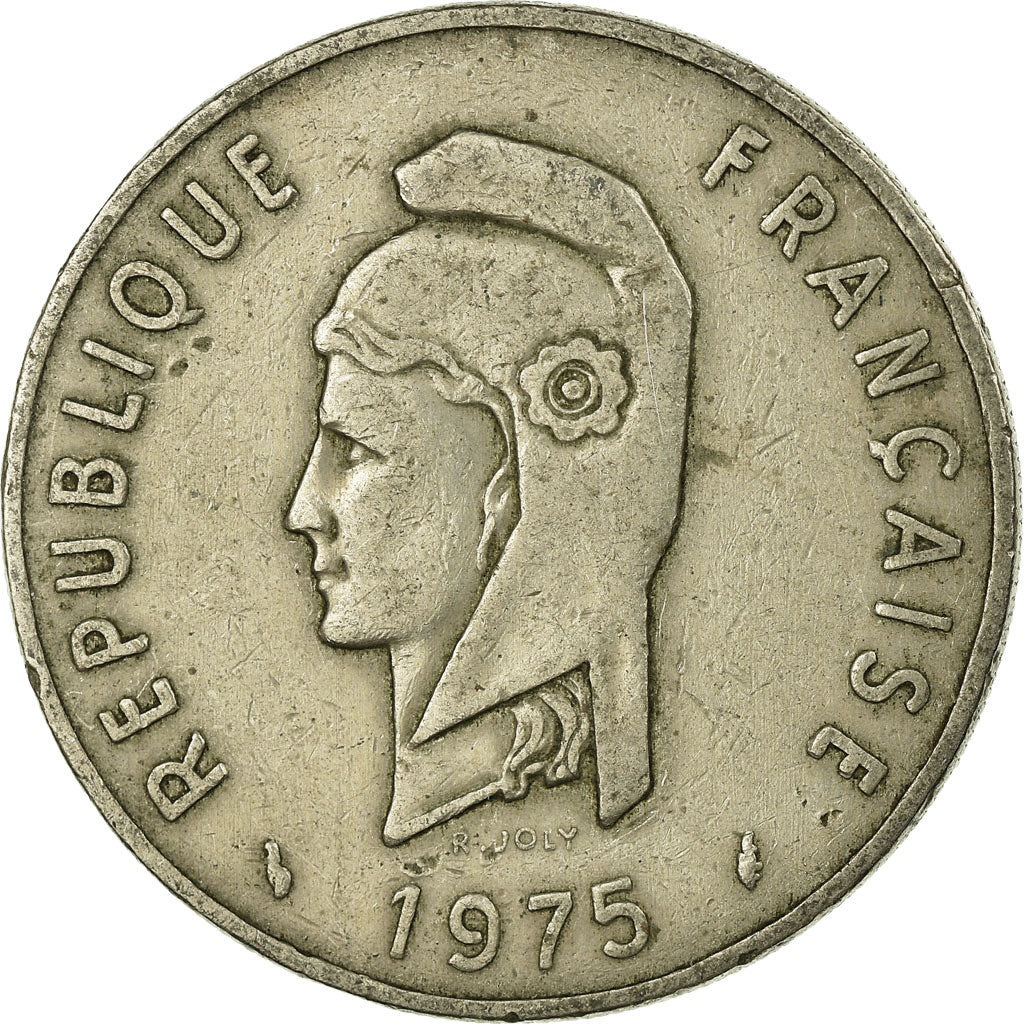 Coin, FRENCH AFARS & ISSAS, 100 Francs, 1975, Paris, VF(30-35), Copper-nickel