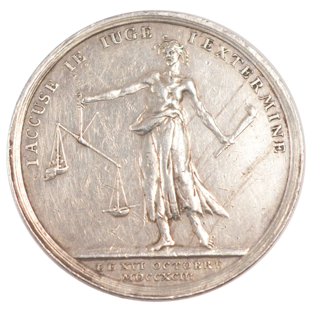 France, Royal, Token, 1793, AU(50-53), Silver, 9.49