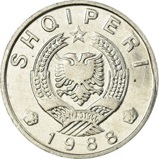Coin, Albania, 5 Qindarka, 1988, EF(40-45), Aluminum, KM:71