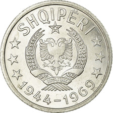 Coin, Albania, 10 Qindarka, 1969, EF(40-45), Aluminum, KM:45