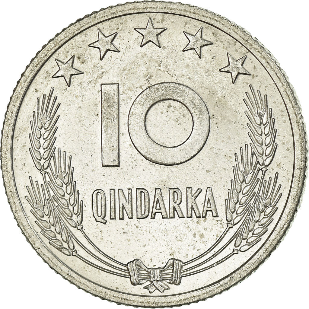 Coin, Albania, 10 Qindarka, 1969, EF(40-45), Aluminum, KM:45