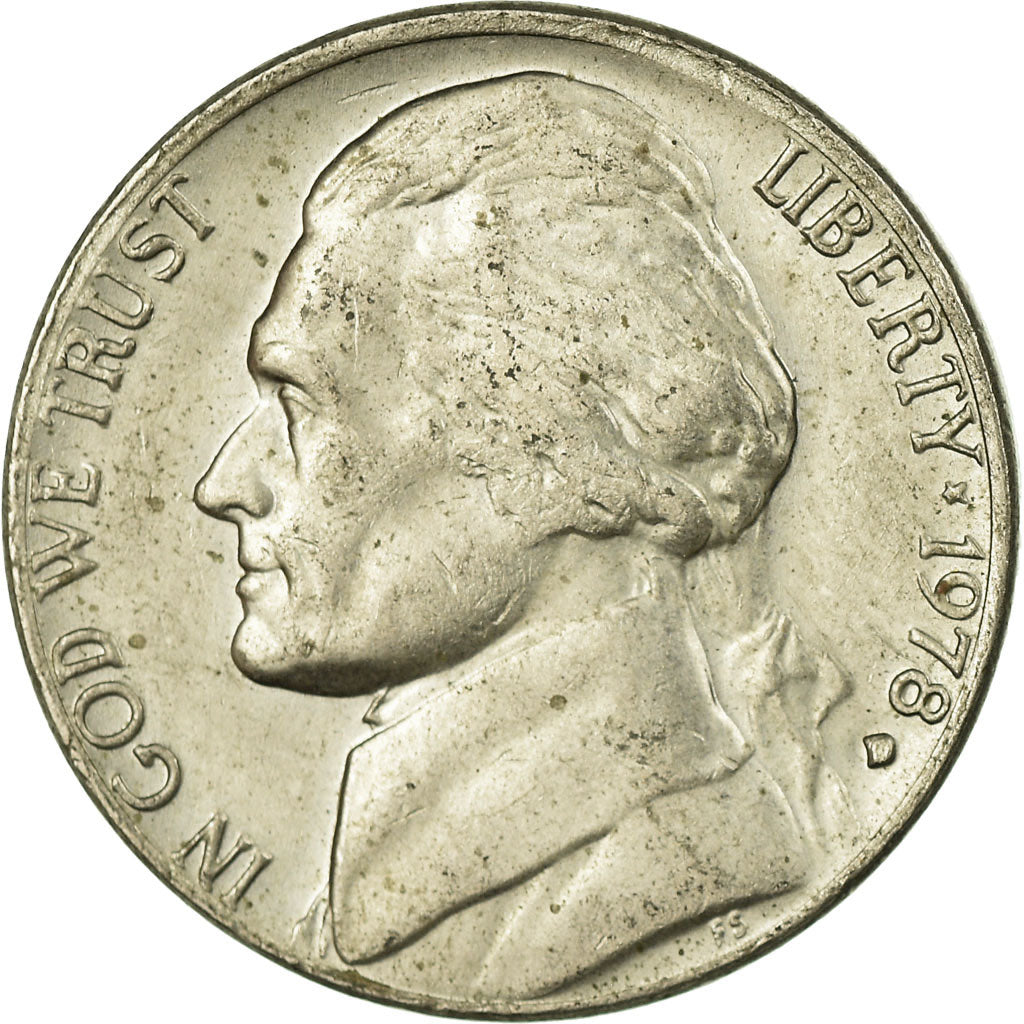 Münze, Vereinigte Staaten, Jefferson Nickel, 5 Cents, 1978, U.S. Mint, Denver