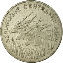Coin, Central African Republic, 100 Francs, 1972, EF(40-45), Nickel, KM:6