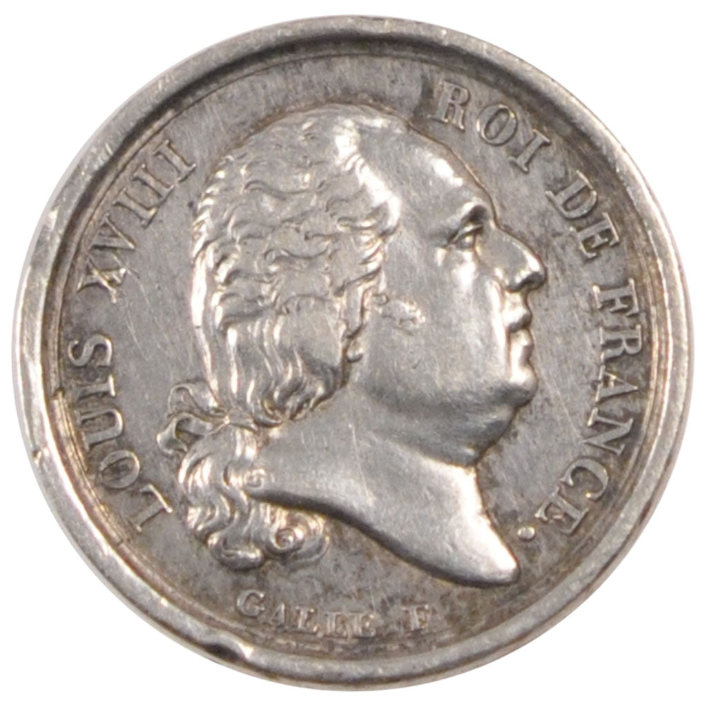 France, Royal, Token, 1816, VF(30-35), Silver, 2.44