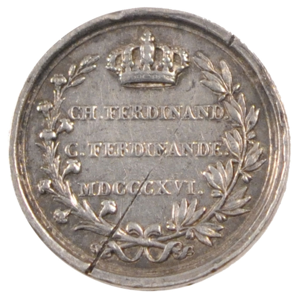 France, Royal, Token, 1816, VF(30-35), Silver, 2.44