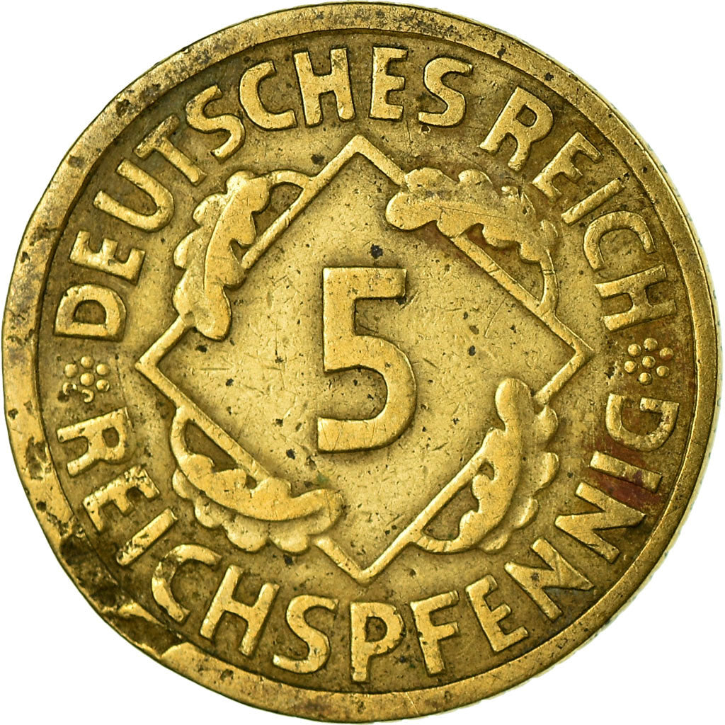 Coin, GERMANY, WEIMAR REPUBLIC, 5 Reichspfennig, 1926, Berlin, EF(40-45)