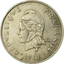 Coin, New Hebrides, 20 Francs, 1967, Paris, EF(40-45), Nickel, KM:3.1