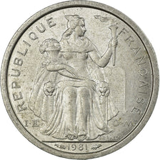 Coin, New Caledonia, Franc, 1981, Paris, EF(40-45), Aluminum, KM:10