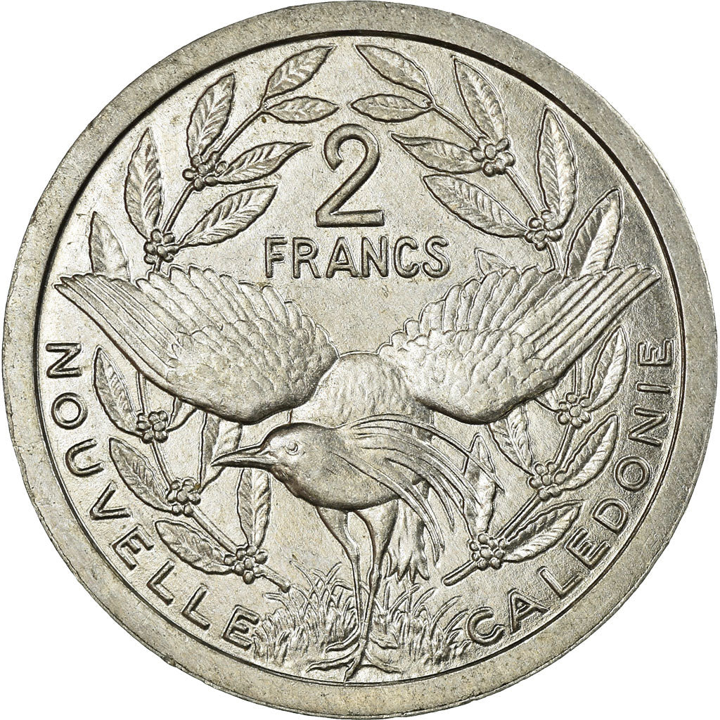 Coin, New Caledonia, 2 Francs, 1983, Paris, EF(40-45), Aluminum, KM:14