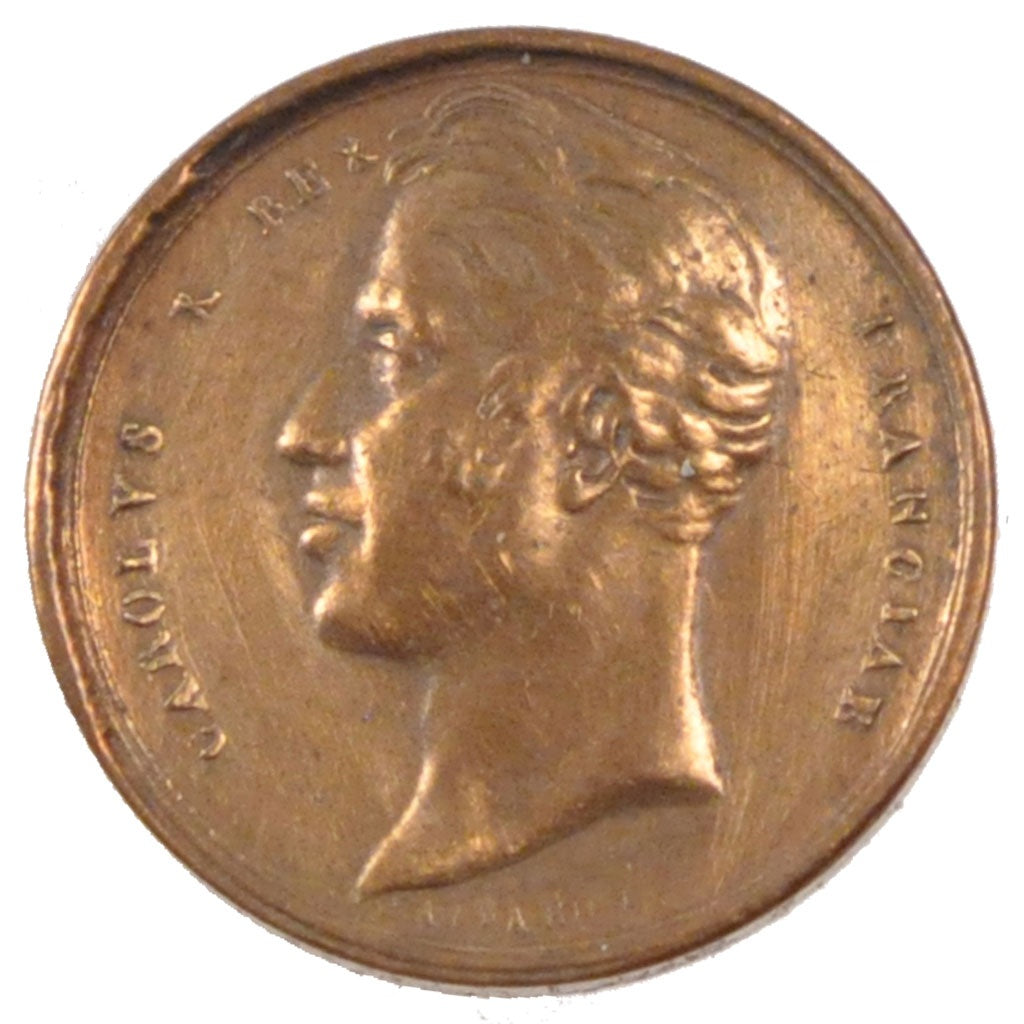 France, Royal, Token, 1825, EF(40-45), Copper, 2.19
