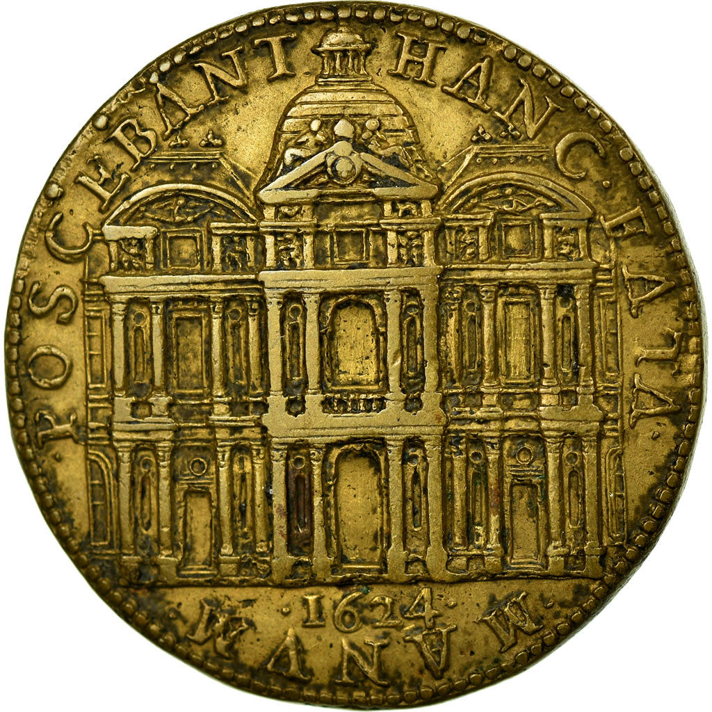 France, Token, Louis XIII, Restauration de la Façade du Louvre, 1624, Regnier