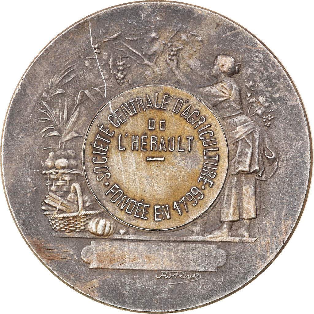 France, Token, Viticulture, Société d'Agriculture de l'Hérault, Rivet