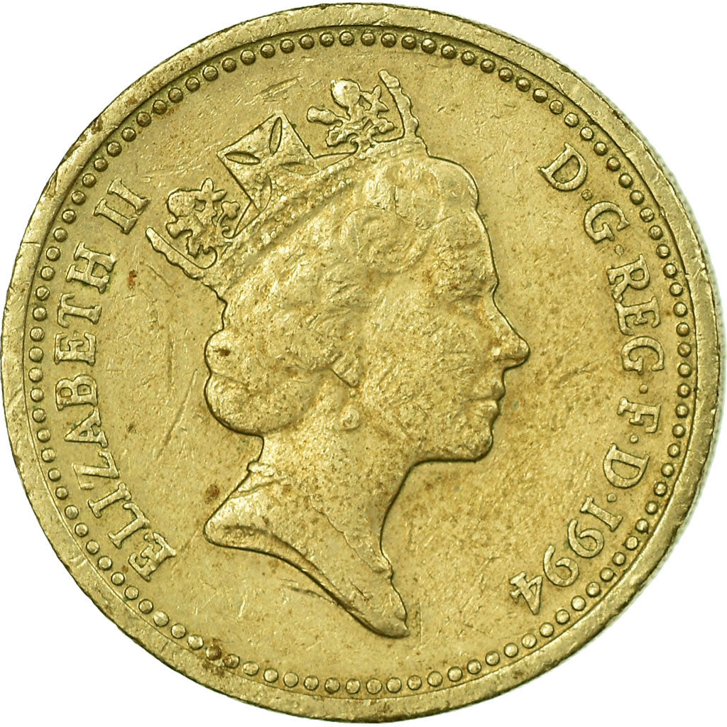 Coin, Great Britain, Elizabeth II, Pound, 1994, EF(40-45), Nickel-brass, KM:967