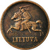 Moneta, Litwa, Centas, 1936, VF(30-35), Bronze, KM:79