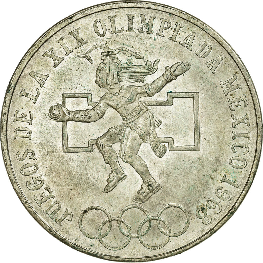 Coin, Mexico, 25 Pesos, 1968, EF(40-45), Silver, KM:479.1