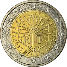 França, 2 Euro, 1999, MS(65-70), Bimetálico, KM:1289