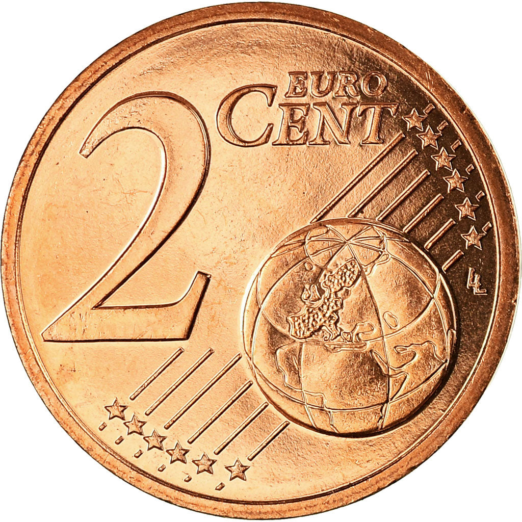 France, 2 Euro Cent, 2002, MS(65-70), Copper Plated Steel, KM:1283