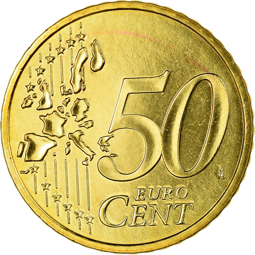 France, 50 Euro Cent, 2003, MS(65-70), Brass, KM:1287
