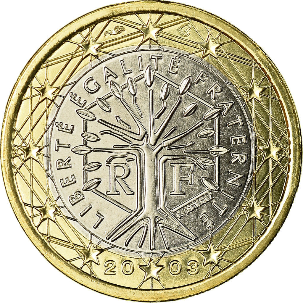 France, Euro, 2003, MS(65-70), Bi-Metallic, KM:1288
