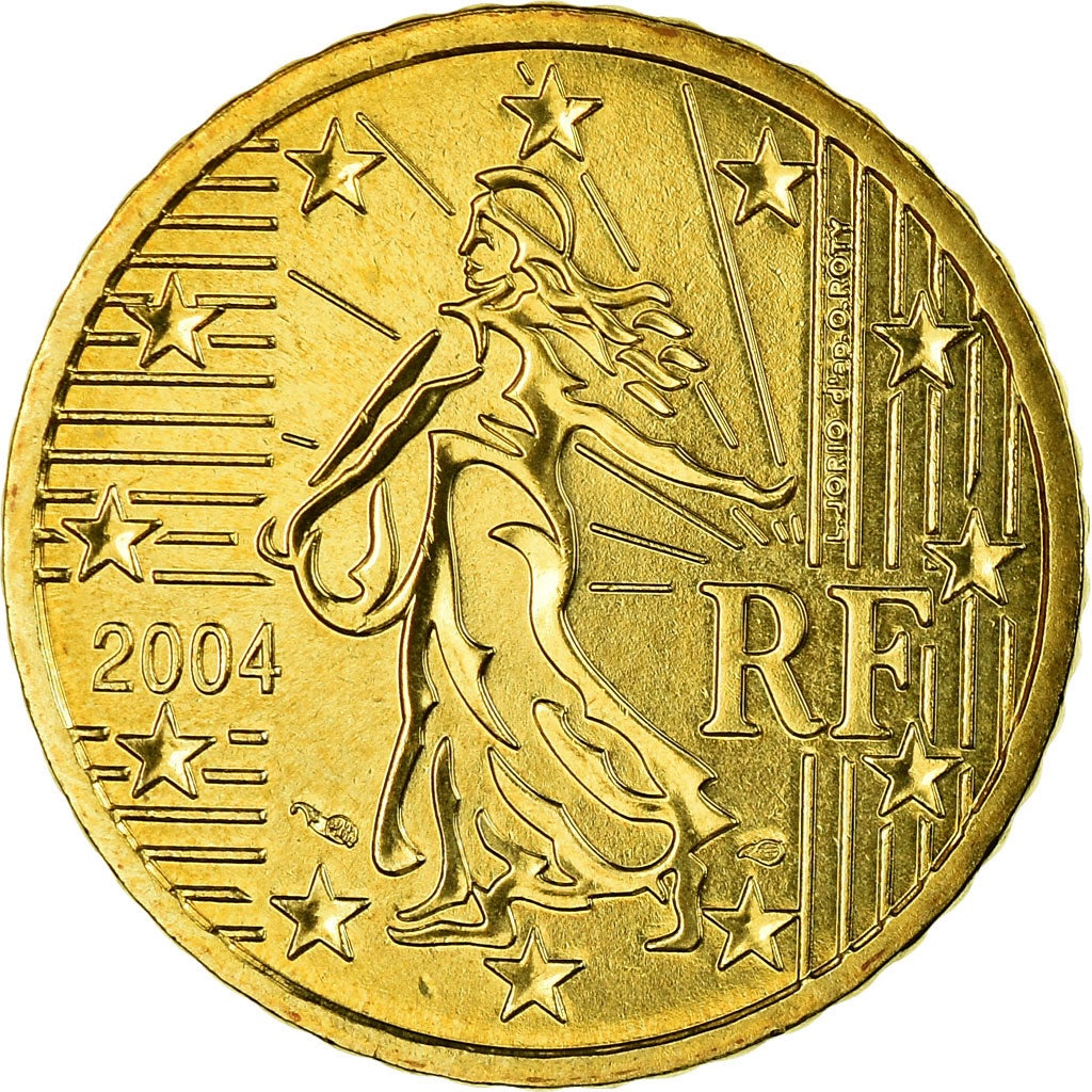 Frankreich, 50 Euro Cent, 2004, STGL, Messing, KM:1287