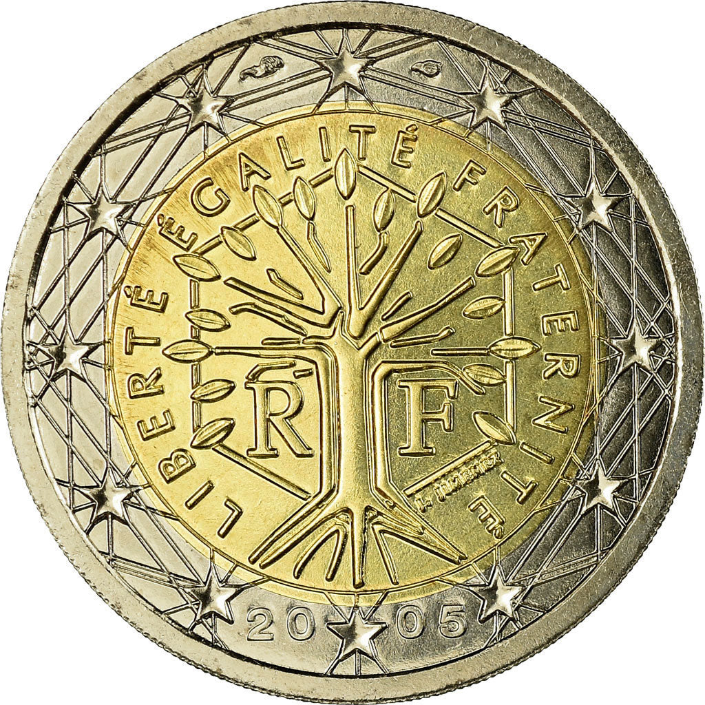 France, 2 Euro, 2005, MS(65-70), Bi-Metallic, KM:1289