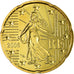 France, 20 Euro Cent, 2006, MS(65-70), Brass, KM:1286
