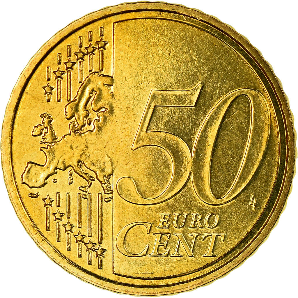 France, 50 Euro Cent, 2007, MS(65-70), Brass, KM:1412
