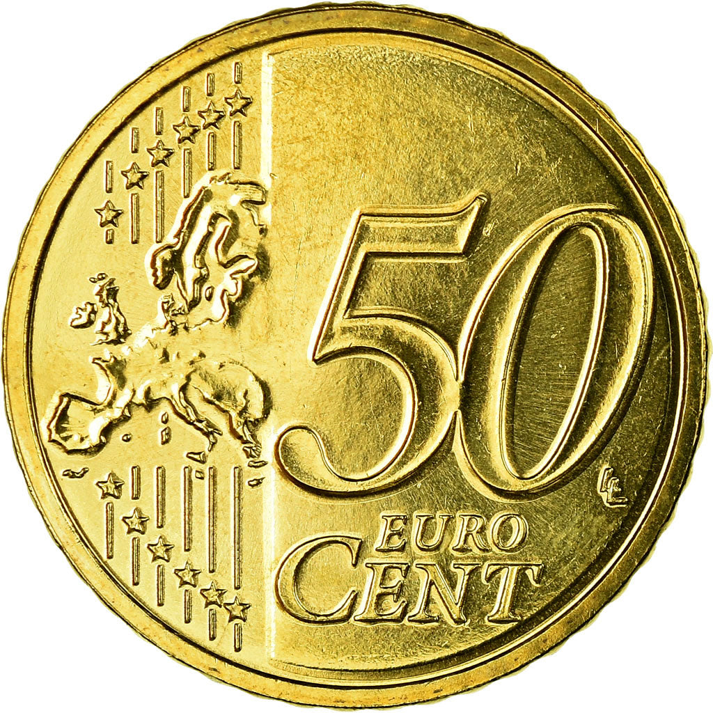 France, 50 Euro Cent, 2008, MS(65-70), Brass, KM:1412