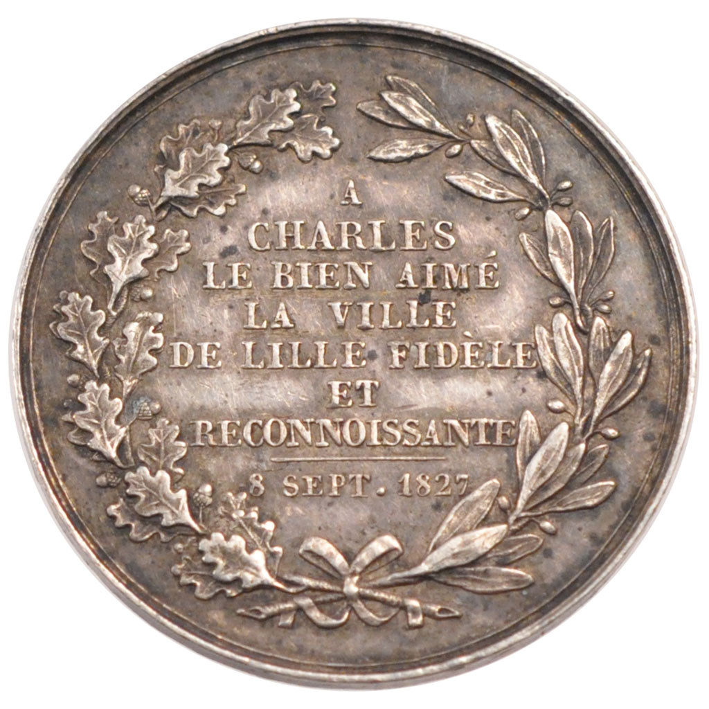 France, Jeton, Royal, 1827, TTB+, Argent