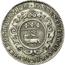 France, Token, Royal, 1709, AU(55-58), Silver, Feuardent:6095