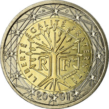 France, 2 Euro, 2001, MS(65-70), Bi-Metallic, KM:1289