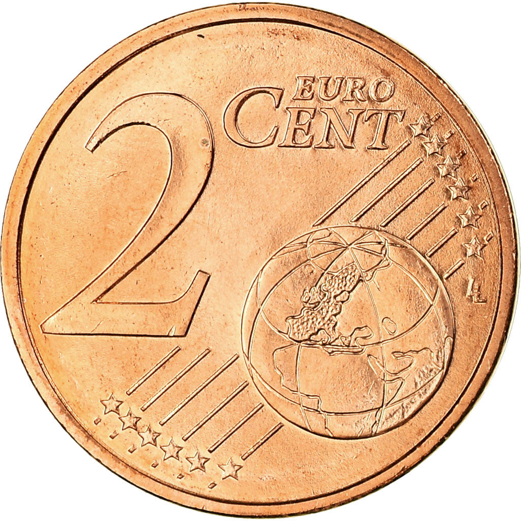 France, 2 Euro Cent, 2002, MS(65-70), Copper Plated Steel, KM:1283