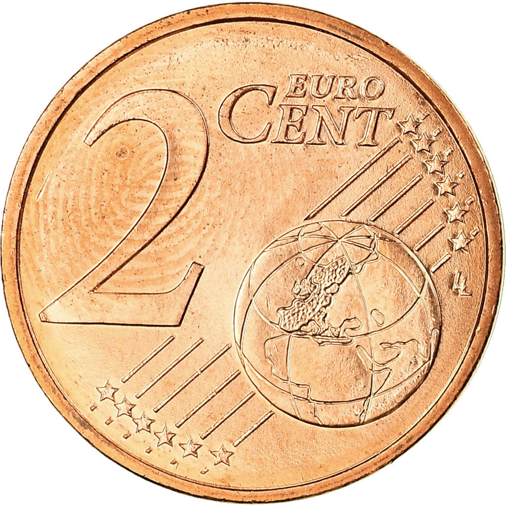France, 2 Euro Cent, 2002, MS(65-70), Copper Plated Steel, KM:1283
