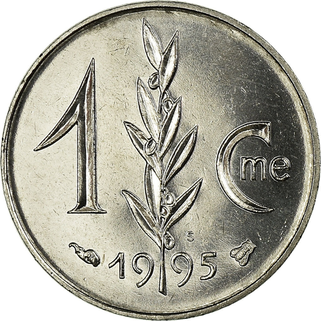 Coin, Monaco, Rainier III, Centime, 1995, MS(65-70), Stainless Steel, KM:155