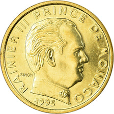 Coin, Monaco, Rainier III, 10 Centimes, 1995, MS(65-70), Aluminum-Bronze