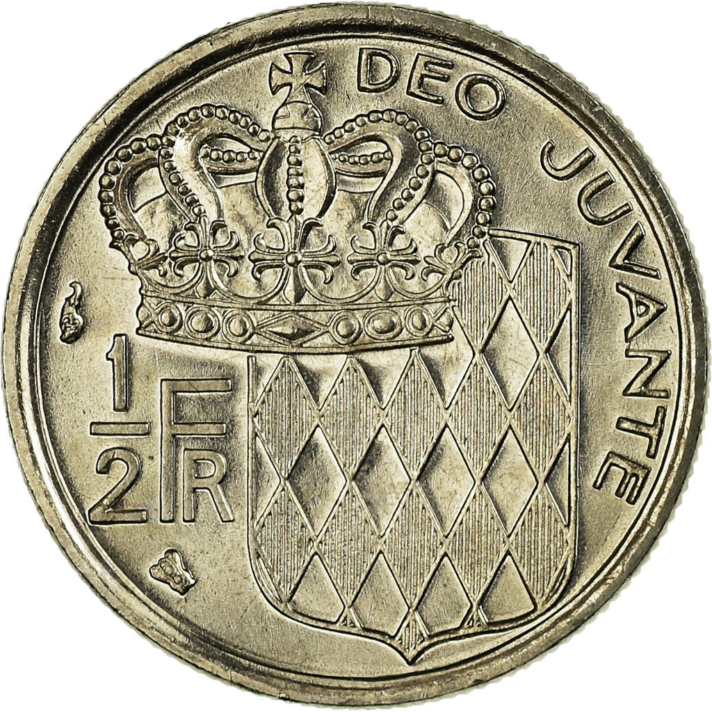 Coin, Monaco, Rainier III, 1/2 Franc, 1995, MS(65-70), Nickel, KM:145