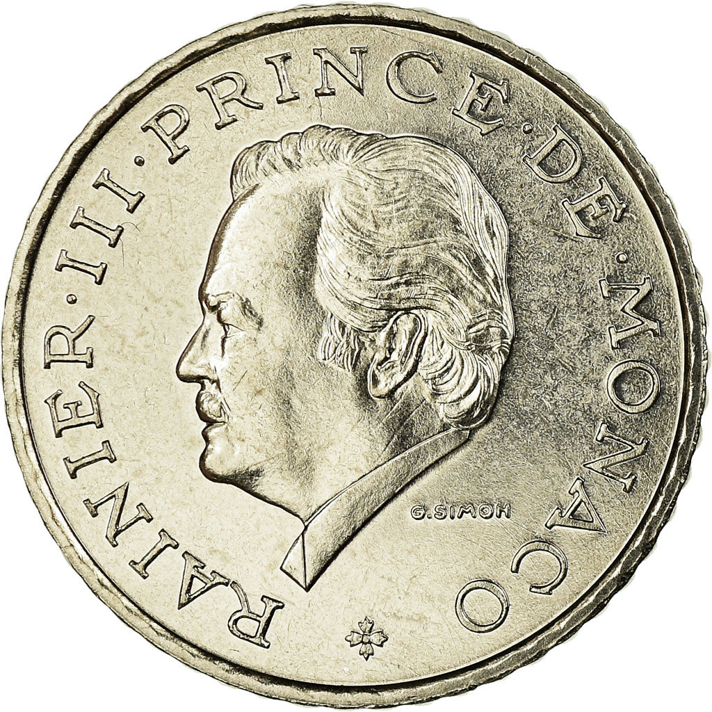 Coin, Monaco, Rainier III, 2 Francs, 1995, MS(65-70), Nickel, KM:166, Gadoury:MC