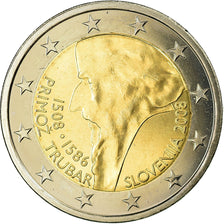 Slovenia, 2 Euro, 2008, MS(65-70), Bi-Metallic, KM:75