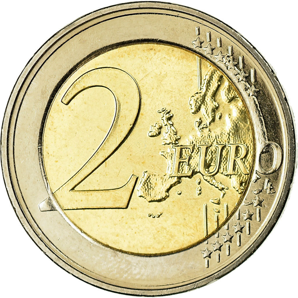 Belgia, 2 Euro, Traité de Rome 50 ans, 2007, Brussels, MS(65-70), Bimetaliczny