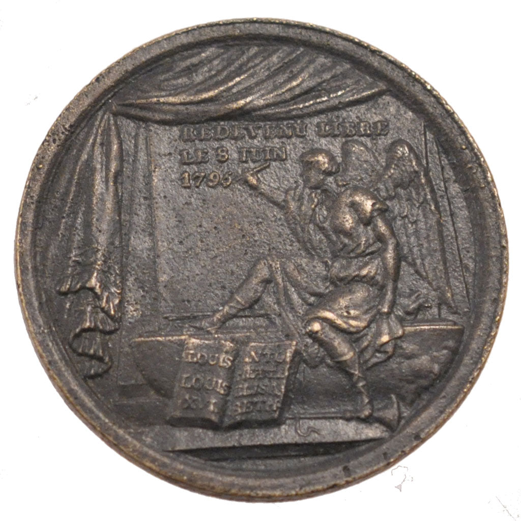 France, Royal, Token, 1795, AU(50-53), Copper, 8.71