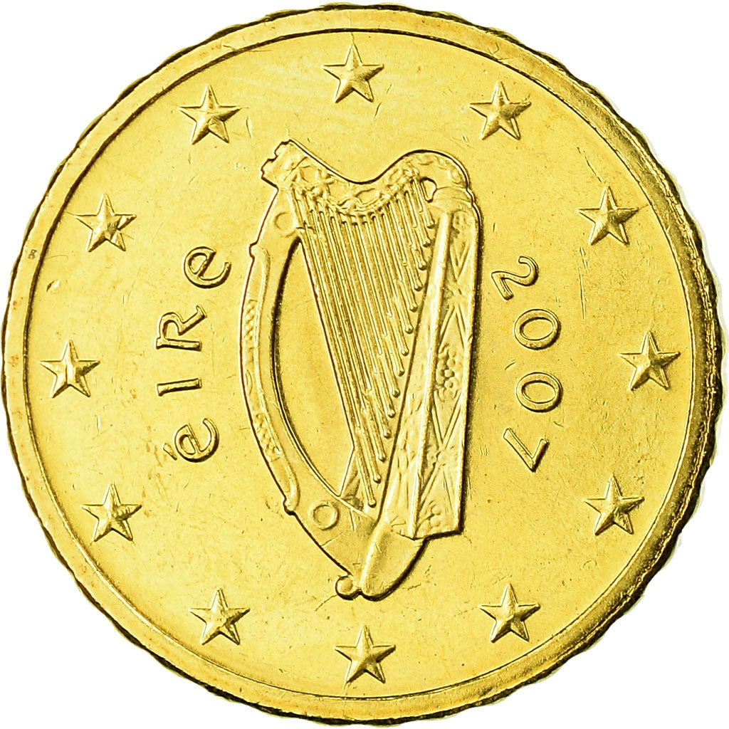 IRELAND REPUBLIC, 10 Euro Cent, 2007, SPL, Laiton, KM:47