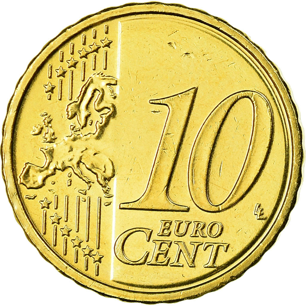 IRELAND REPUBLIC, 10 Euro Cent, 2007, SPL, Laiton, KM:47