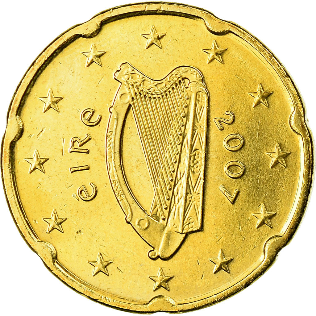 IRELAND REPUBLIC, 20 Euro Cent, 2007, SPL, Laiton, KM:48