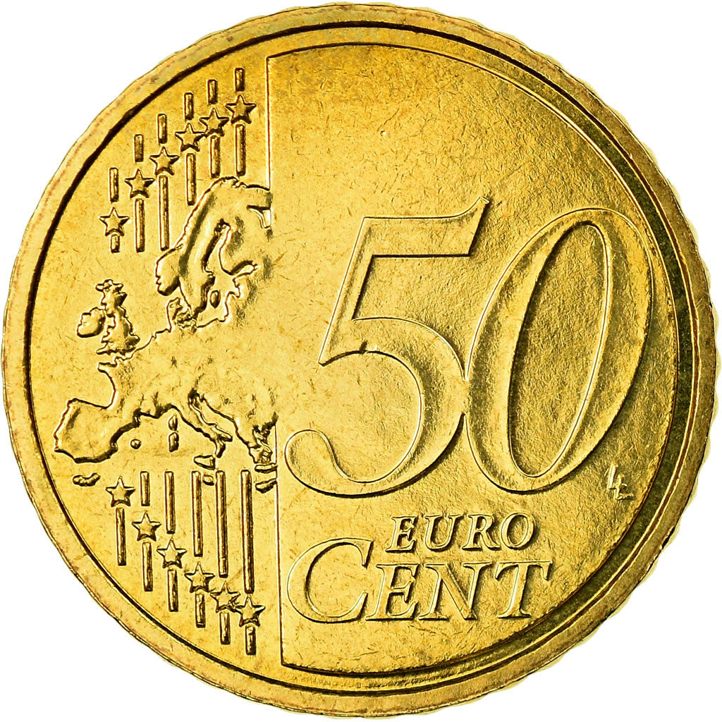 France, 50 Euro Cent, 2007, MS(65-70), Brass, KM:1412