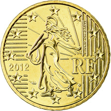 France, 50 Euro Cent, 2012, MS(65-70), Brass, KM:1412