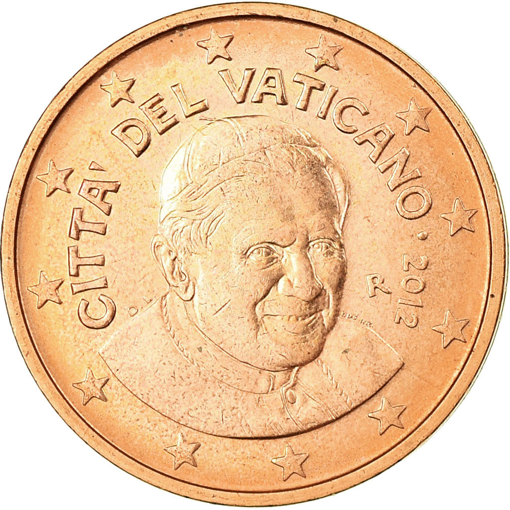 Vatikanstadt, 2 Euro Cent, 2012, STGL, Copper Plated Steel, KM:376